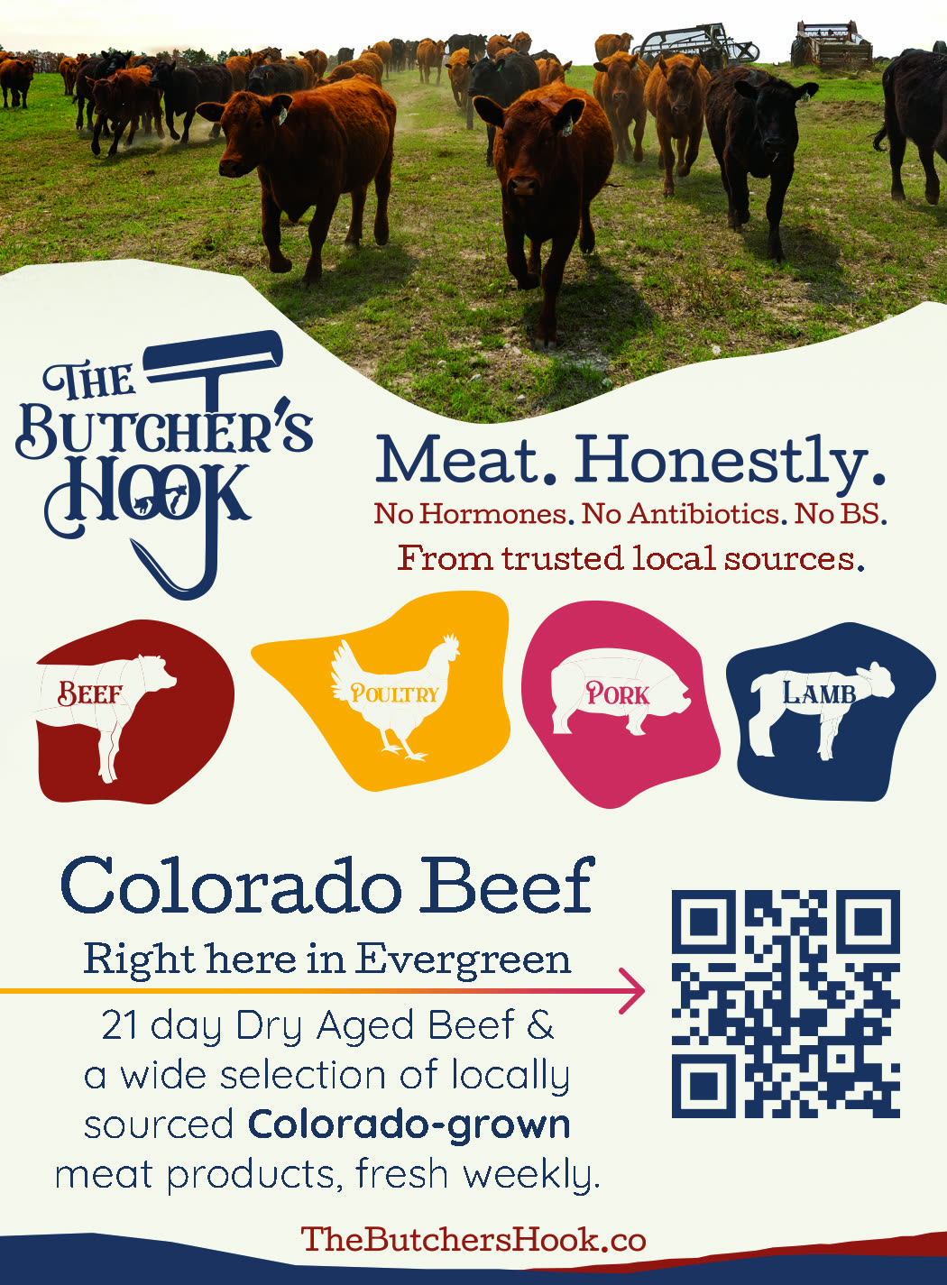 Print advertisement design — Butcher's Hook rodeo ad